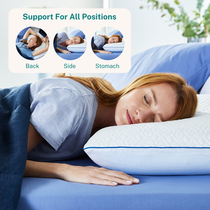 Sleep Innovations Forevel Cool Gel Memory Foam Medium Support Pillow Wayfair